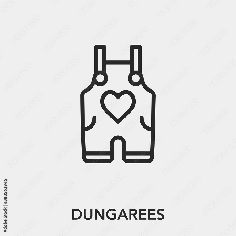 dungarees icon vector sign symbol