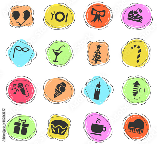 celebration icon set