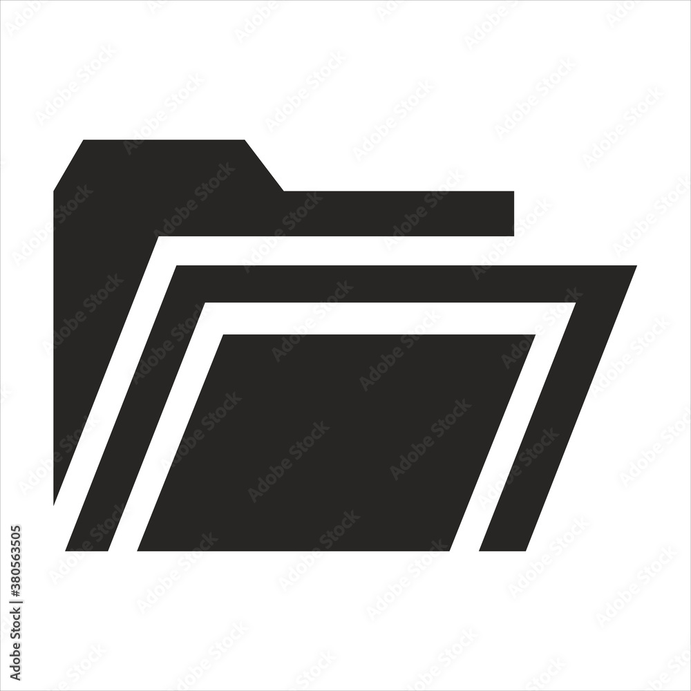 Folder icon. Flat design style. Illustration isolated on white background. Folder icon. Flat design style. Illustration isolated on white background.