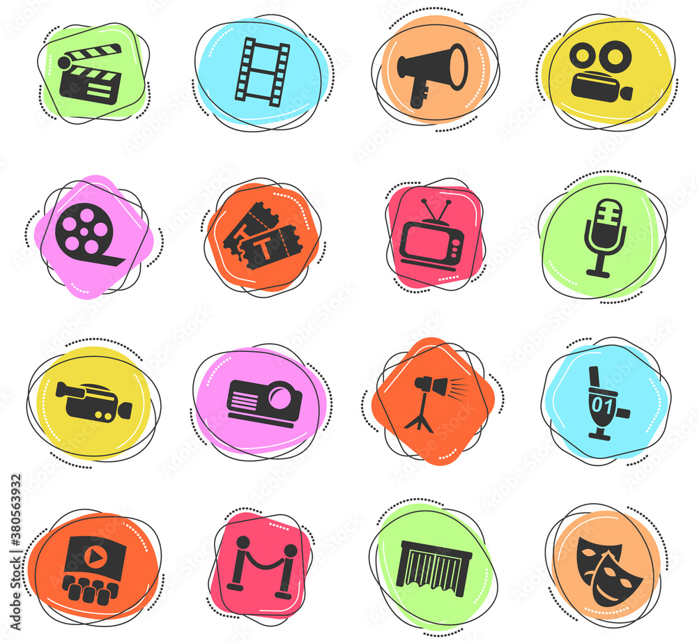 cinema icon set cinema icon set