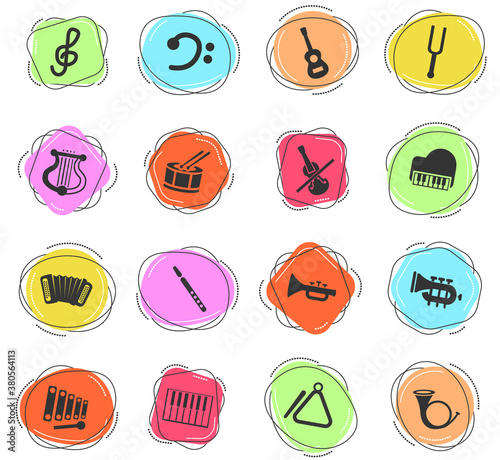 classic instruments icon set