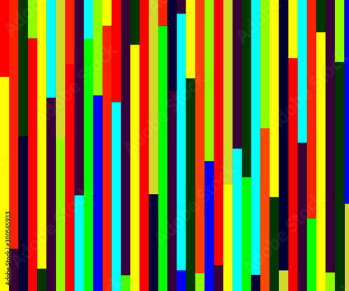 Seamless colorful striped abstract background pattern. Multicolor stripes for wallpaper, background, wrapping paper, backdrop, poster, wall. Vector flat illustration.