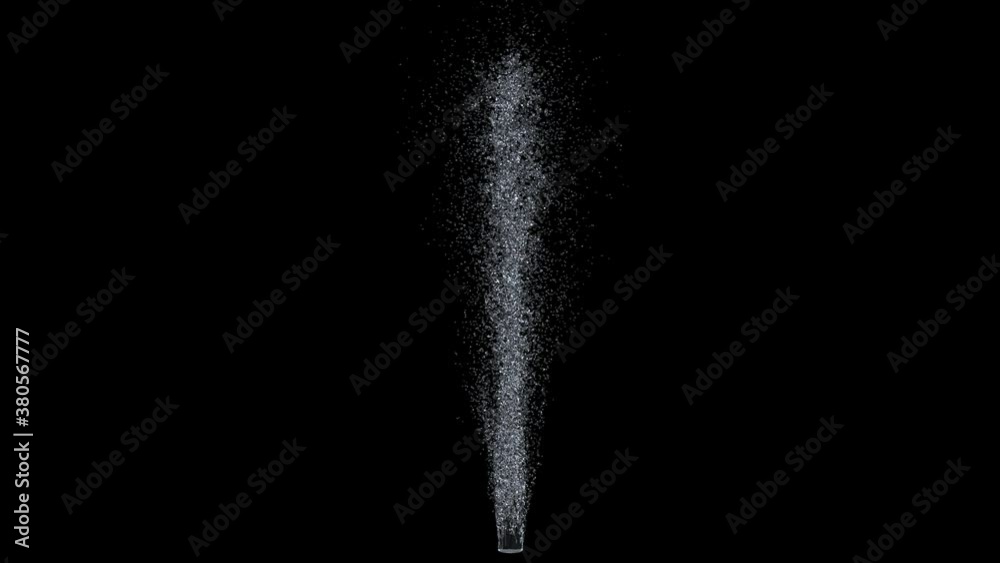 jet of water splashes from the bottom up. transparent background
