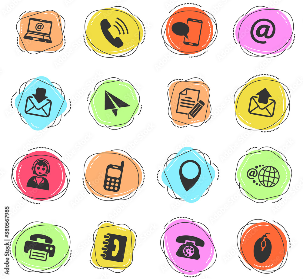 contact us icon set contact us icon set