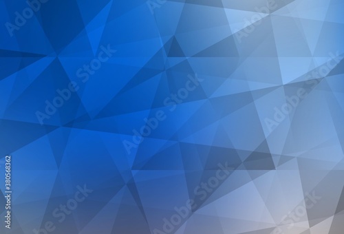 Light Blue, Yellow vector triangle mosaic background.
