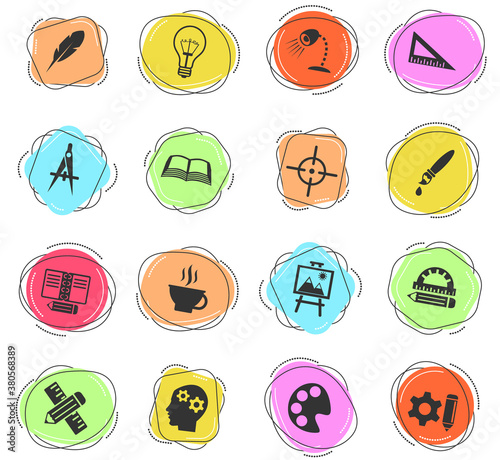 creative process icon set
