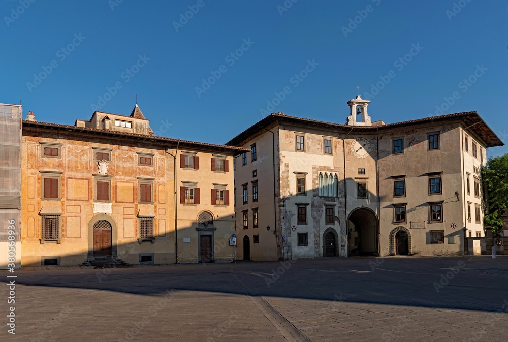 Piazza Dei Cavalieri at Pisa, Tuscany Region in Italy 