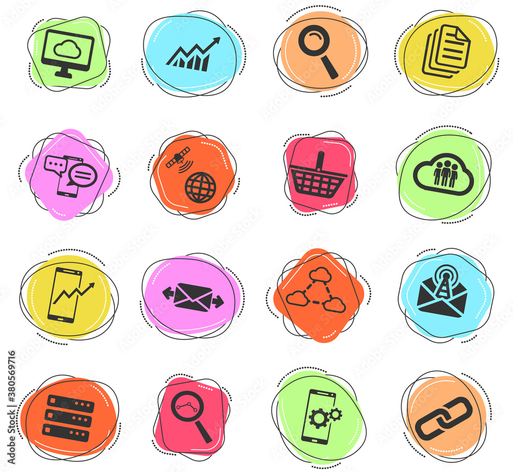 Data analytic simply icons Data analytic simply icons