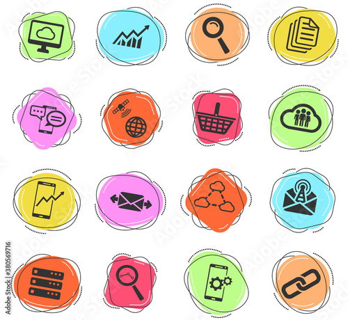Data analytic simply icons