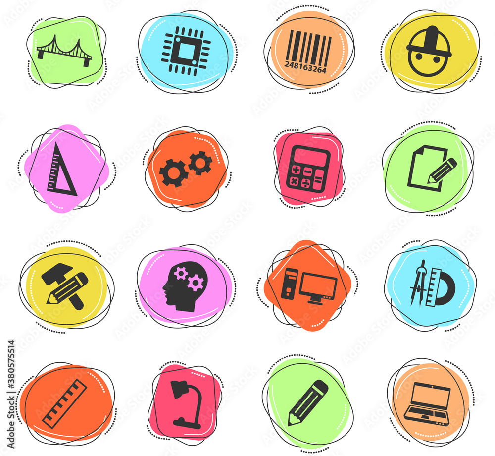 engineering icon set engineering icon set