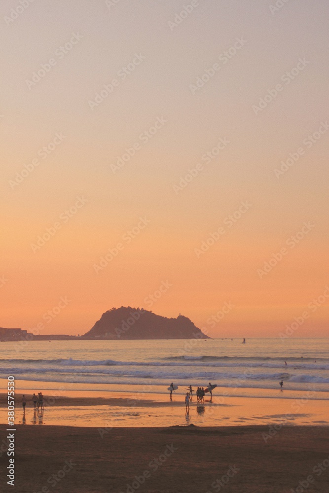 sunset on the beach