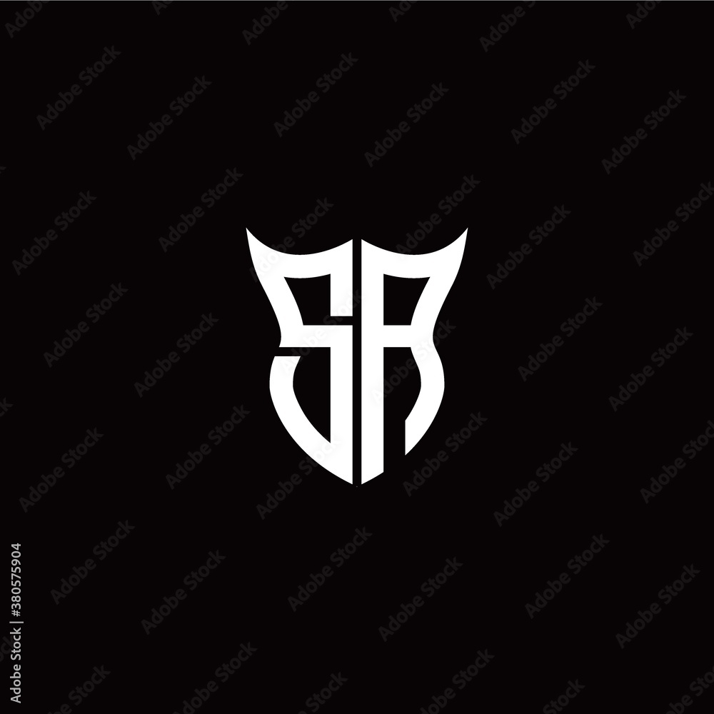 Initial S A letter with unique shield style logo template vector Initial S A letter with unique shield style logo template vector