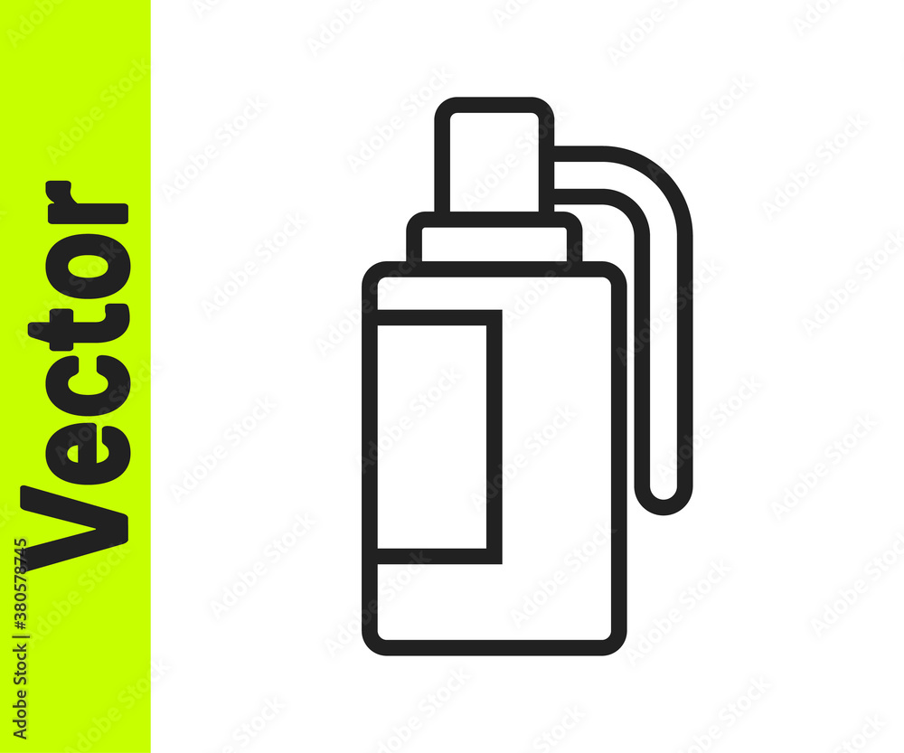 Black line Hand grenade icon isolated on white background. Bomb explosion. Vector. Black line Hand grenade icon isolated on white background. Bomb explosion. Vector.