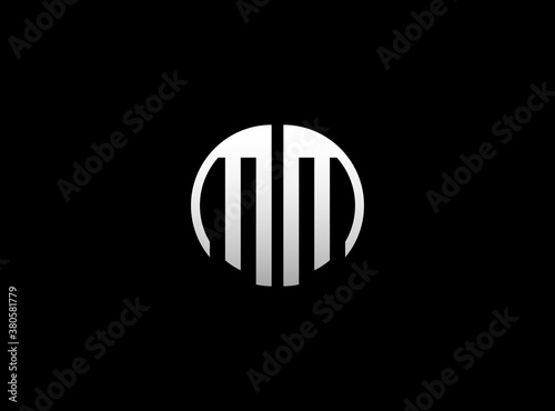 Lettermark logo MM. logo initials double letter M. Logo design identity or abbreviation letters.