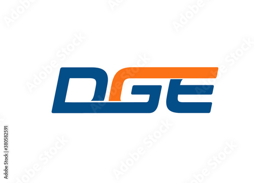 DGE letter logo design vector