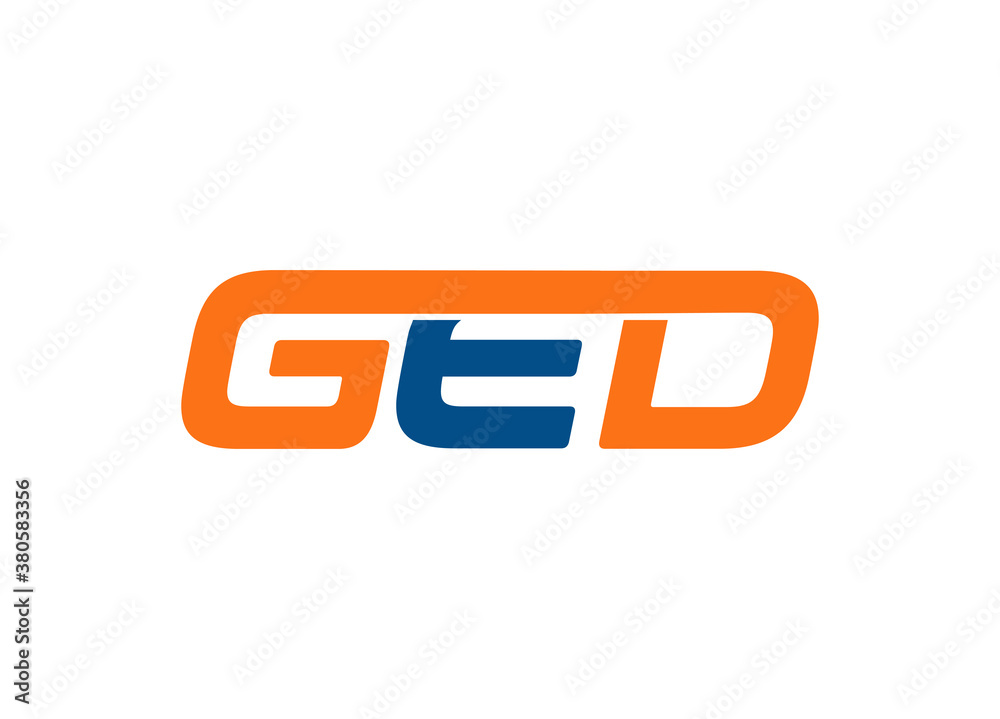 GED letter logo design vector GED letter logo design vector