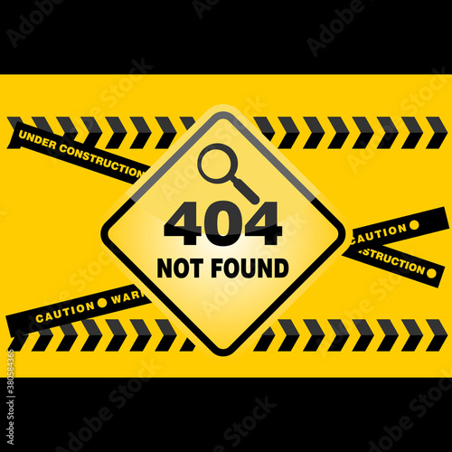 not found, sign and sticker label