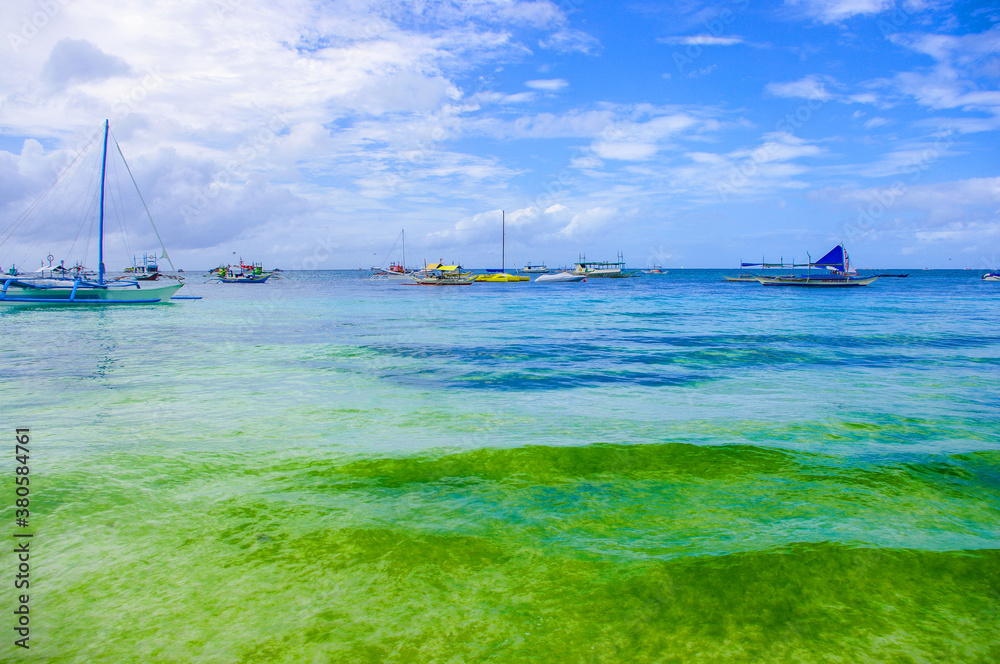 Obraz premium Boracay Island on a sunny day, Philippines