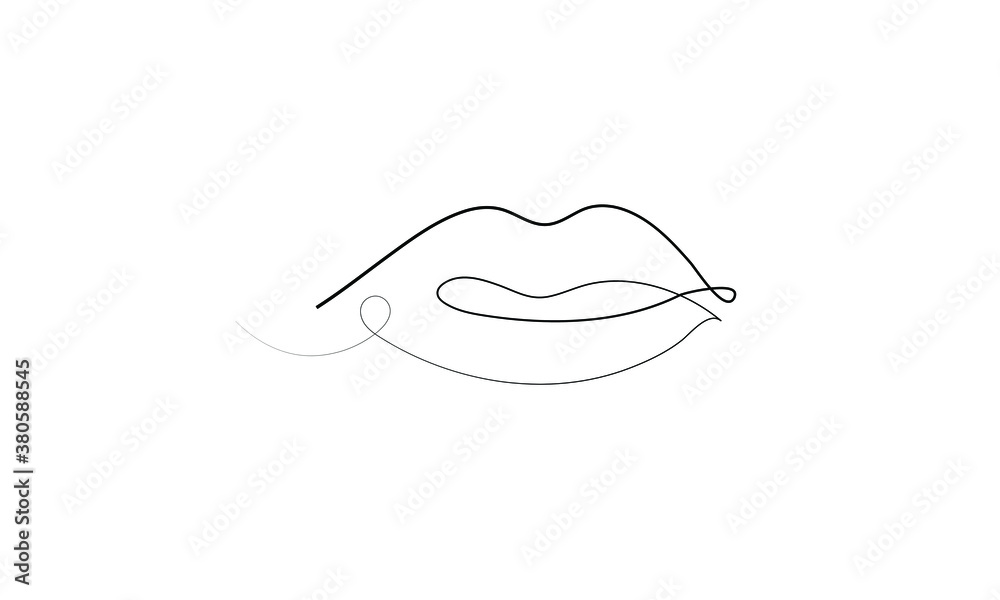 Lips line drawing. Beautiful vector illustration for logo, card, banner, poster, flyer. Graphic abstract elements fashion concept. Lips line drawing. Beautiful vector illustration for logo, card, banner, poster, flyer. Graphic abstract elements fashion concept.