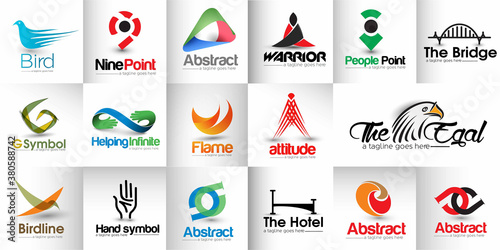 Bundel of Branding Identity Corporate vector Logo Design.