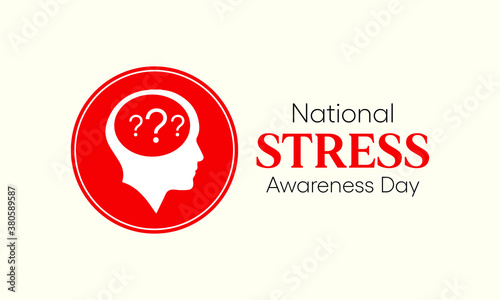 Vector illustration on the theme of national Stress awareness day observed each year during November. Aims to identify and reduce the stress factors in life.