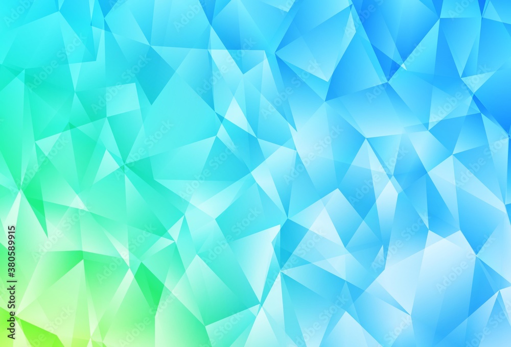 Obraz premium Light Blue, Green vector abstract mosaic background.