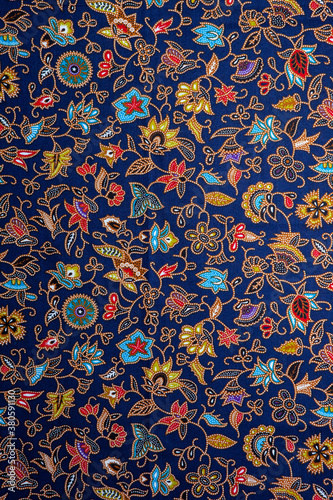 Background of a vibrant flowery pattern.