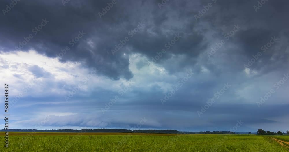 Storm clouds forming a powerfull rotating supercell cloud Storm clouds forming a powerfull rotating supercell cloud