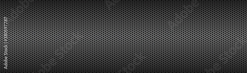 Wallpaper Mural Technology geometric polygons header. Abstract black metallic hexagonal banner background. Simple vector illustration Torontodigital.ca
