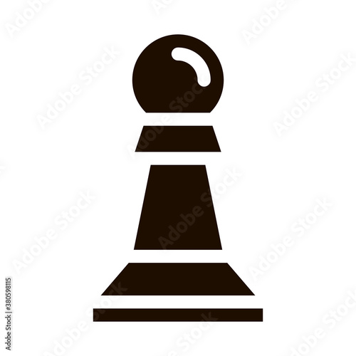 Interactive Kids Game Chess Vector Icon. Baby Education Play Chess Counter Figure Children Playing Gaming Items Pieces Pictogram. Joyful Things Monochrome Illustration