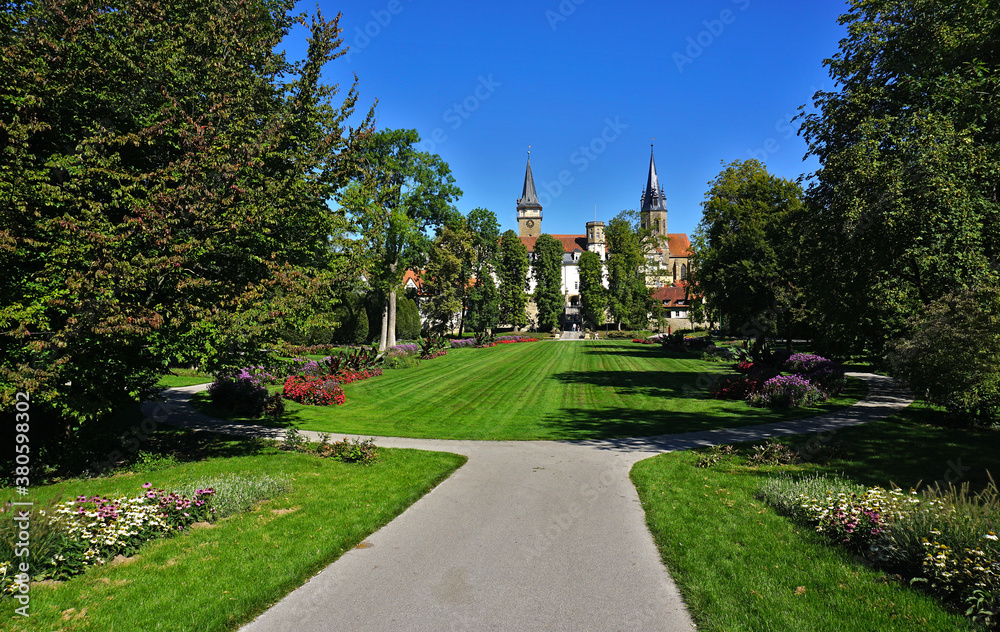 Hofgarten und Schloss in Öhringen, Hohenlohekreis, Baden Württemberg