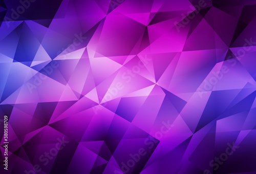 Light Purple, Pink vector triangle mosaic template.