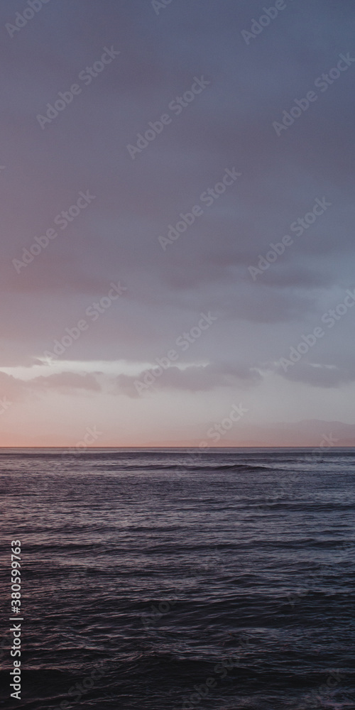 Sunrise over the pacific ocean and waves Sunrise over the pacific ocean and waves