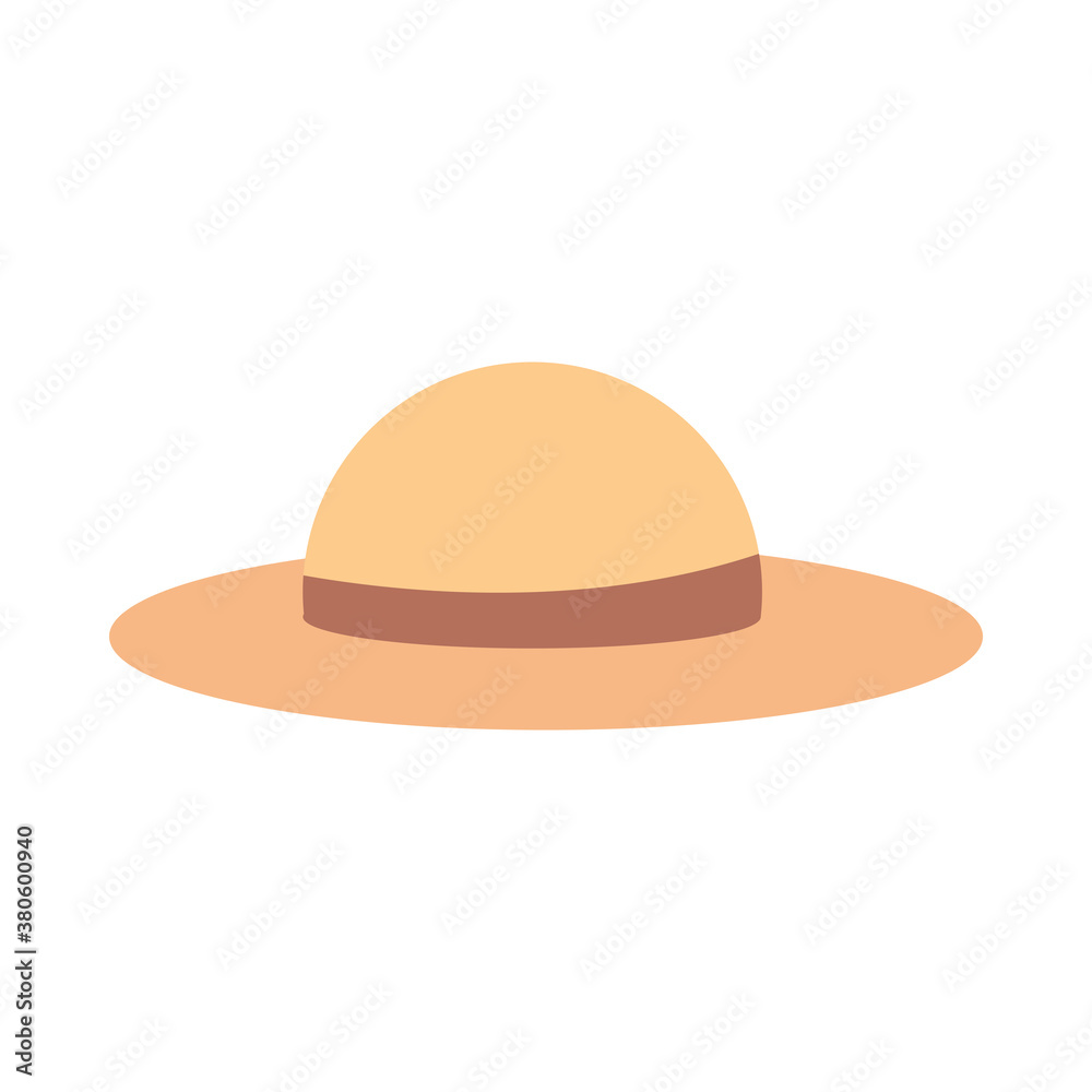 hat accessory fashion femenine style flat icon style hat accessory fashion femenine style flat icon style
