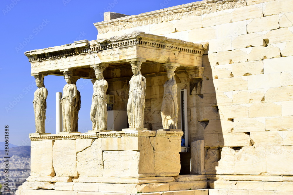 Fototapeta premium Caryatids Athens Acropolis - Parthenon Temple