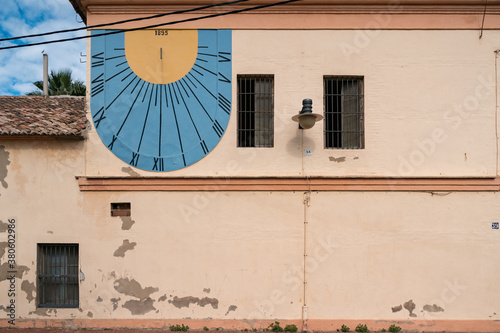 Sundial on the street of El Cabanyal photo