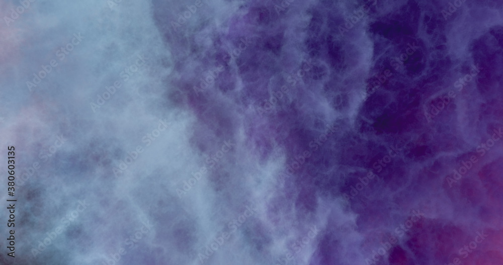 4k resolution defocused abstract fantasy smoke background for backdrop, wallpaper and varied design. Galaxy blue, magenta purple colorful images.