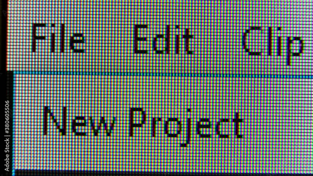 Pixels of the monitor close up. RGB pixels on a computer monitor, macro. Red, blue and green subpixels create the image on the screen. Pixels of the monitor close up. RGB pixels on a computer monitor, macro. Red, blue and green subpixels create the image on the screen.