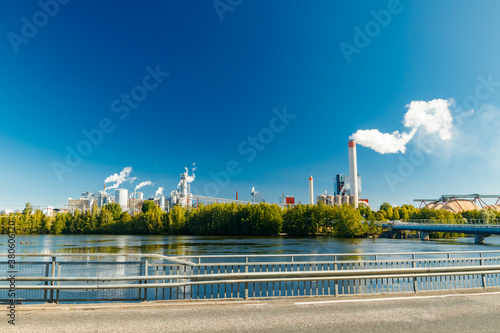 Kouvola, Finland - 15 September 2020: Upm Kymi factory in Kuusankoski. photo