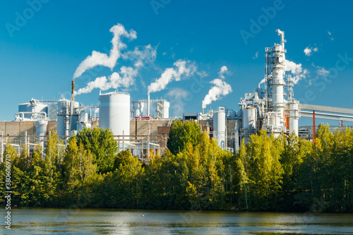 Kouvola, Finland - 15 September 2020: Upm Kymi factory in Kuusankoski.