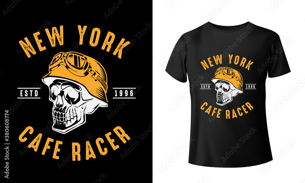 Exclusive Skull biker t  shirt design