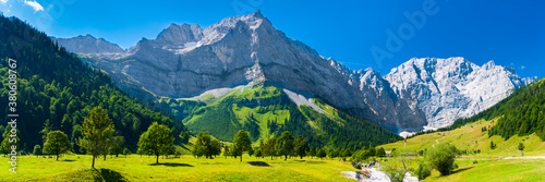 panoramic landscape at Karwendel mountains photo