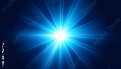 glowing blue lens flare light effect background design