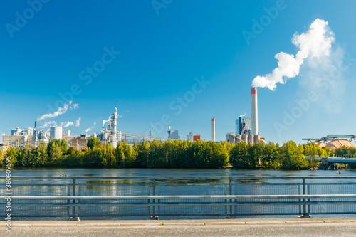 Kouvola, Finland - 15 September 2020: Upm Kymi factory in Kuusankoski. photo