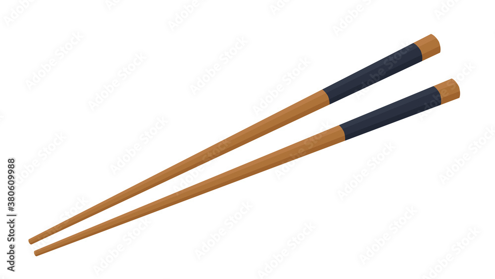 Chopsticks vector. chopsticks white background. wallpaper. free space for text.