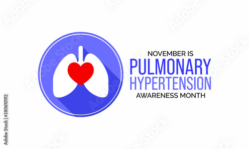 Vector illustration on the theme of Pulmonary Hypertension awareness month observed each year during November.