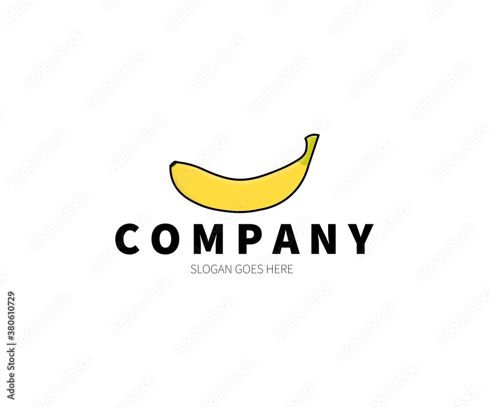 Banana Outline Logo Concept. Vector Design Illustration. Symbol and Icon Vector Template. Banana Outline Logo Concept. Vector Design Illustration. Symbol and Icon Vector Template.