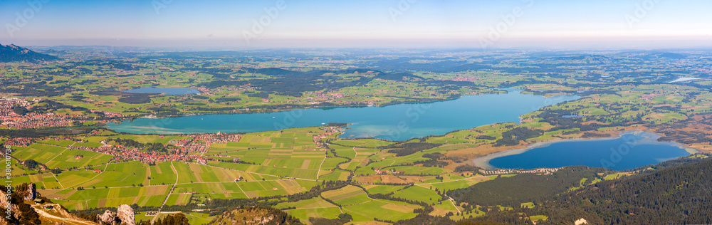 panoramic landscape at Allgaeu in Bavaria