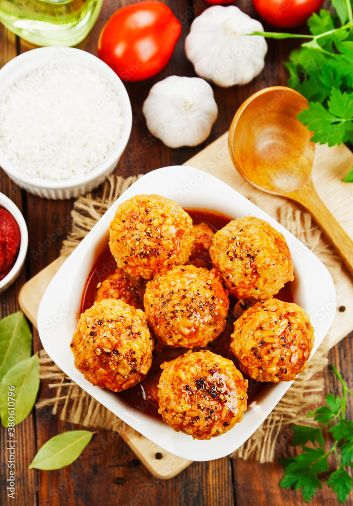 Meatballs with rice Meatballs with rice