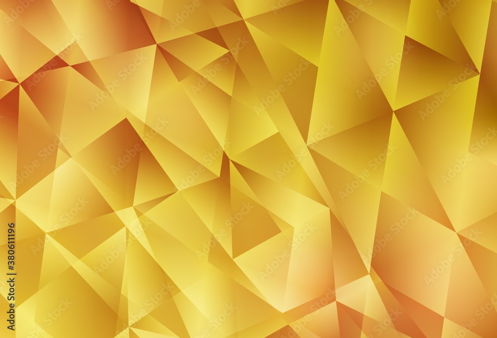 Light Orange vector polygonal pattern.